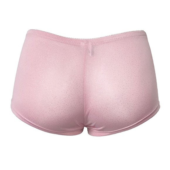 Rampage Glitter & Lace Pink Boyshorts Panties M - Picture 2 of 2